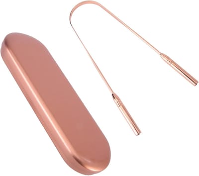 Tongreiniger Kinderen - Mondhygiëne Hulpmiddel - Frisse Adem - Duurzaam Metaal - 12.5 cm - Zilverkleurig