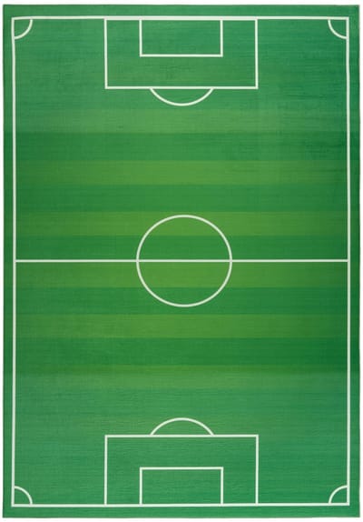 Muratap Kindervloerkleed voetbal wasbaar antislip- 120x170 cm