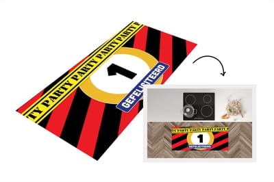 Keukenloper - Loper keuken - Jubileum - Feest - Bord - 120x50 cm - Keukenloper vinyl