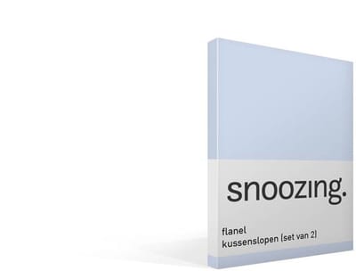 Snoozing - Flanel - Kussenslopen - Set van 2 - 60x70 cm - Hemel