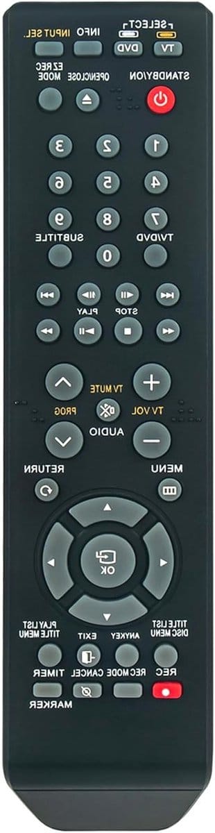 Vervangende afstandsbediening voor Samsung DVD Recorder modellen DVD-R151 en DVD-R156, compatibel en gebruiksvriendelijk