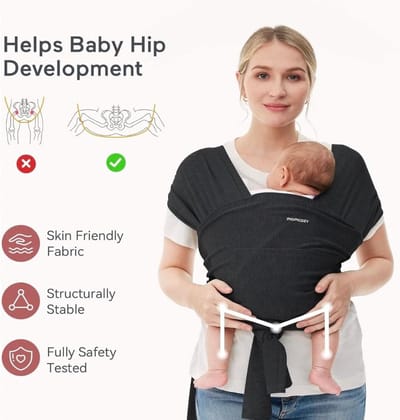 Draagdoek voor Baby - Verstelbaar en Gemakkelijk Aan Te Trekken, Tot 12 kg, Uniseks, Ergonomisch en Ideaal als Geboortecadeau