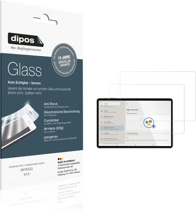 dipos – 2x Pantserfolie geschikt voor SKYEGG K15 | 9H Screenprotector