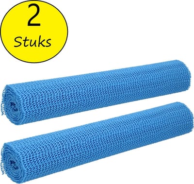 Antislipmat 2 stuks – 30x150cm – Anti Slip Onderkleed op Rol – Blauw