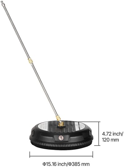 Archi Hogedrukreiniger - Oppervlaktereiniger - 15 Inch - 4000 PSI – RVS/PE Behuizing – Met 4 Wielen – 1/4 Snelkoppeling – Voor Terras, Oprit & Beton