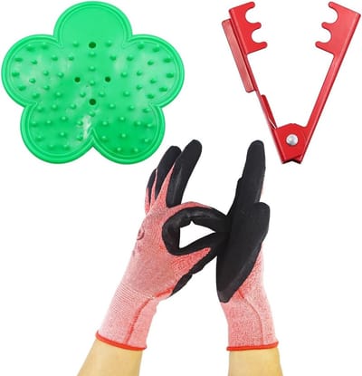 Set van 3 Rozen Mandrel Strippers en Snoeigereedschap voor Tuinieren en Bloemschikken