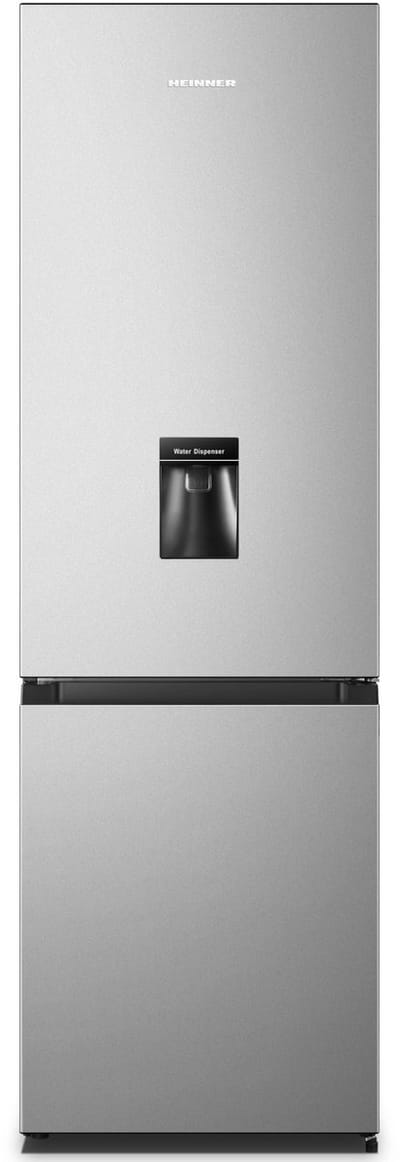 Heinner HC-HS268SWDE++ Koel-vriescombinatie met Waterdispenser – 268 L – Instelbare Mechanische Thermostaat – Omkeerbare Deur – Zilver – 5 Jaar Garantie
