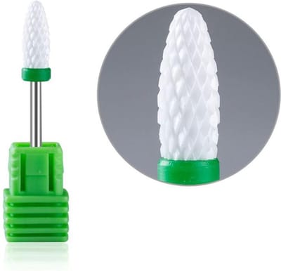 DW4Trading Keramische Kegel Frees Grove Korrel Voor Elektrische Freesmachine - Pedicure - Manicure - Nagels - Groen