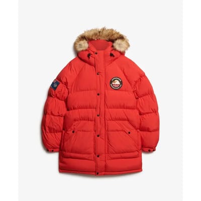 Superdry - Lange gewatteerde Everest parka - Heren - Gewatteerde jassen