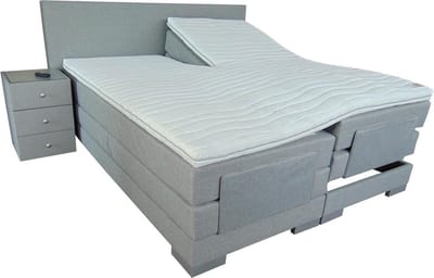 Slaaploods.nl Cool - Elektrische Boxspring inclusief matras - 80x200 cm - Grijs