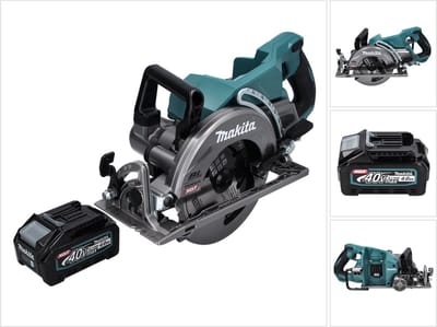 Makita RS 001 GM1 accu-handcirkelzaag 40 V max. 185 mm borstelloos + 1x accu 4,0 Ah - zonder oplader