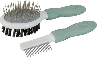 Zolux Rodent Verzorgingset - Vachtborstel - 16.7x5 mm Groen Wit