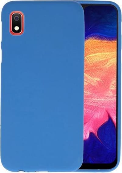 Bestcases Color Telefoonhoesje - Backcover Hoesje - Siliconen Case Back Cover voor Samsung Galaxy A10 - Navy