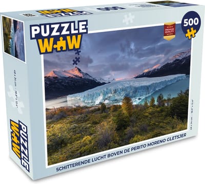 Puzzel Schitterende lucht boven de Perito Moreno gletsjer - Legpuzzel - Puzzel 500 stukjes