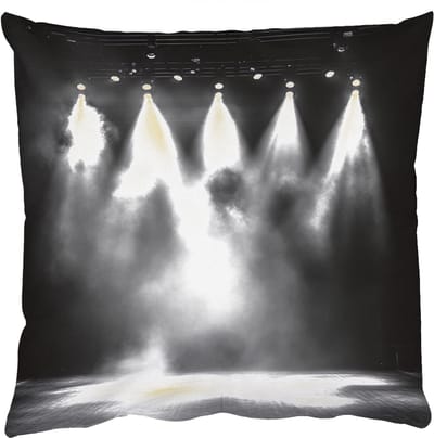 Sierkussens - Kussentjes Woonkamer - 50x50 cm - Theaterzaal - Mist - Spotlights - Zwart