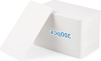 300 Stuks Lege Papieren Kaarten | 9 x 5.5 cm Zakelijke Kaarten voor Geschenken, Creatieve Projecten en Berichten met Ronde Hoeken