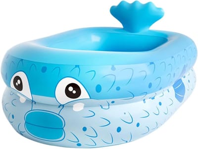 Thijox - Opblaasbaar Kinderzwembad, Schattig Walvis Design, Draagbaar en Opvouwbaar, Veilig PVC, Voor Binnen en Buiten, Perfect voor Tuin, Balkon, Cam