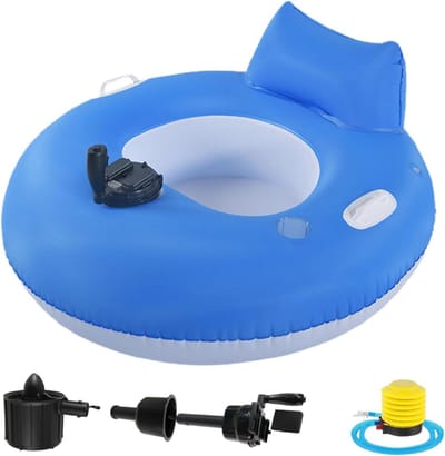 Elektrische Zwemband - Opblaasbare Stoel - Ontspannen op water - Gemotoriseerde aandrijving - 101 cm - Circulair