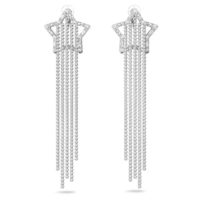 Swarovski Stella Oorsieraden 5617755 | clip oorbellen met kristallen, zilver, luxe sieraden en elegante uitstraling