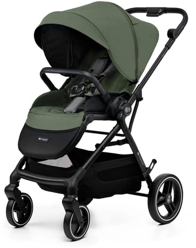 Kinderkraft YOXI 3-in-1 Kinderwagen – Van Geboorte tot 22 kg – Reiswieg, Wandelzitje & MINK PRO i-Size Autostoel – Groen