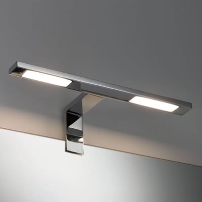 Galeria LED-spiegellamp Hook IP44 2700K 2x280lm 230V 2x3,2W Chroom