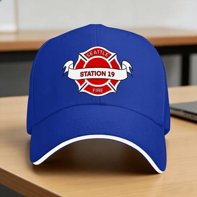 Seattle Brandweer Badge Casual Baseballpet Outdoor Sport Truckerpet Lente Zon Mannen Vrouwen Stijlvolle Baseballpetten One Size blue