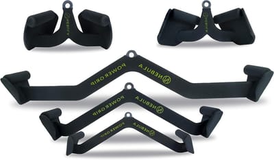 Kabeltreksysteem Accessoires - Fitness Handgrepen - Kracht Training - Ergonomische Handgrepen - Tot 75cm - Zwart