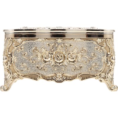 Zilveren Tissuepapierhouder Goud Handdoek Reliëf Doos Retro Decor Desktop Decoratie Dispenser Reizen