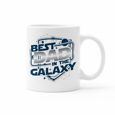Beste Vader in het Heelal Mok 330ml – Witte Ruimte-Thema Koffiemok – Perfect Vaderdag Cadeau voor Vaders