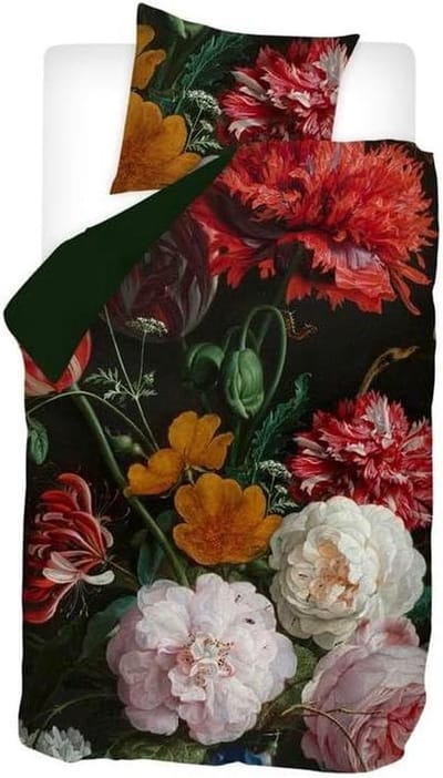 Dekbedovertrek Set - Kussensloop Inclusief - Slaapkamer Decoratie - Realistisch Bloemenmotief - 140x200/220 cm - Meerkleurig