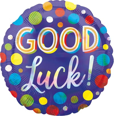 Amscan Folieballon Succes Wensen - Good Luck - 45 cm - Regenboogglans Folieballon voor helium en lucht