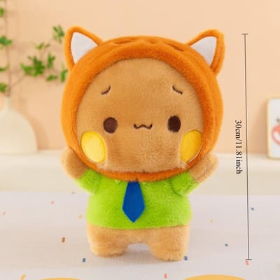 Mignon Jouet Peluche Bubu Dudu Anime—Déguisé en Lapin et Renard Poupée Couple Animal en Peluche Kawaii pour Cadeau d'Amis Décoration de Chambre