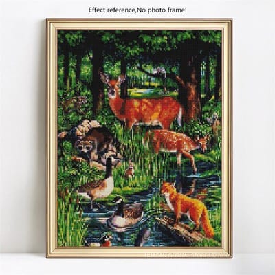 Peinture diamant 5D à faire soi-même, broderie complète de diamants ronds avec strass pour animaux 20X30CM black