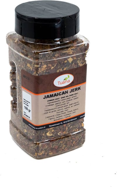 Tuana Kruiden - Jamaican Jerk Kruiden - Strooibus 140 Gram - Tuanashop - MP-J-0004