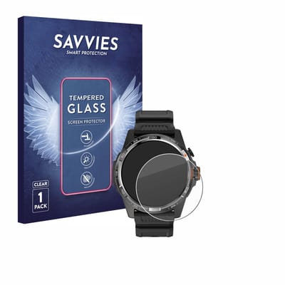 Savvies - Glas Screenprotector voor Mobvoi Ticwatch Atlas - Gehard Beschermglas 9H