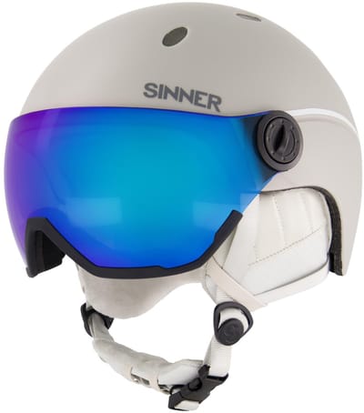 SINNER TITAN VISOR Unisex Skihelm - MATTE LIGHT GREY - Maat L,59-62 cm