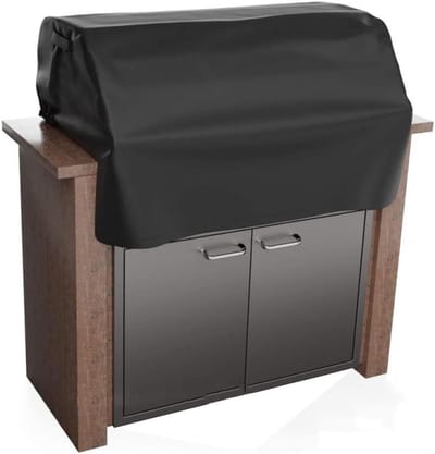 KZQ Waterdichte BBQ Hoes 210D Oxford Doek Heavy Duty Outdoor Grill Cover Zwart 94x69x61 Cm