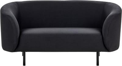 LOEN - Tweezitsbank - Zwart - Polyester