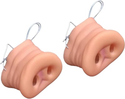 Set van 2 elastische varkensneuzen voor Halloween en carnaval, ideaal voor kostuums en feesten