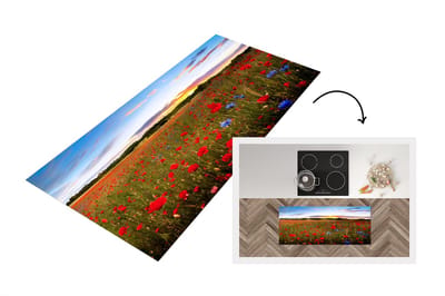 Keukenloper - Loper keuken - Bloemen - Zonsondergang - Kleuren - 120x50 cm - Keukenloper vinyl