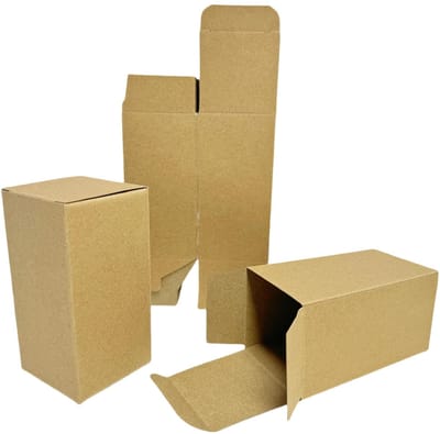 Dailygoods- Kartonnen Doos 50 Stuks - Bruine Geschenkdozen - Kartonnen Dozen met Deksel - Eenvoudig te Monteren - Milieuvriendelijk - 5 x 5 x 10 cm