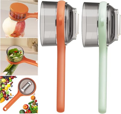 Dunschillers - dunschiller aardappel - schilmes met opbergdoos - fruit- en groenteschiller met houder - dubbelzijdige roestvrijstalen multifunctionele schiller voor thuiskeuken - 2 stuks