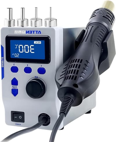 Hete Lucht Soldeerstation - Soldeerstation BGA - Elektronische Reparatie - Instelbare Temperatuur - 800W - Zwart