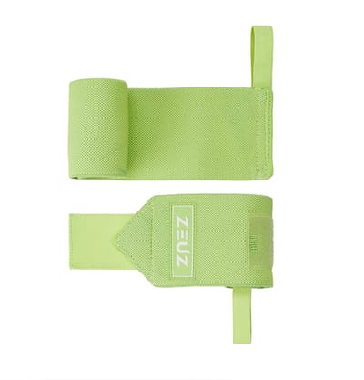 ZEUZ 2 Stuks Wrist Wraps voor Fitness & CrossFit – Polsband voor Links & Rechts – Krachttraining – Polsbrace – Lichtgroen