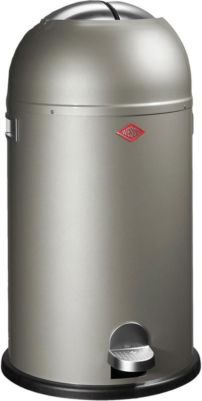 WESCO Kickmaster Prullenbak | Pedaalemmer | 33 Liter | Metaal - Nieuwzilver | Afvalemmer - Made in Germany