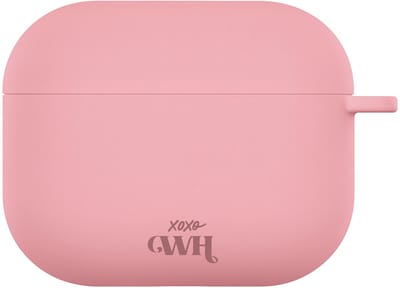 xoxo Wildhearts siliconen hoesje geschikt voor AirPods 3 - Silicone Case (Roze) - Beschermhoes met clip - Optimale bescherming - Roze