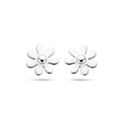 Zilver Gerhodineerd Oorknoppen Bloem 1336599