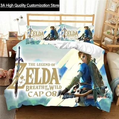 Z-Zelda Patroon Dekbedovertrek Kussensloop Beddengoed Twee- of Driesets Meerdere Maten Dekbedsets Dekbedovertrek Beddengoedsets AU Single(140x210cm)