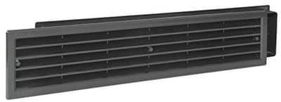 Telescopisch Ventilatie Rooster van Kunststof - 452 x 90 mm, Zwart