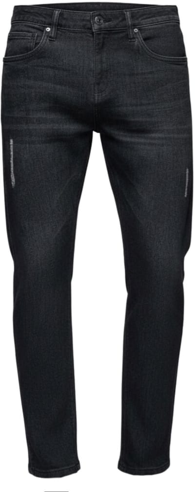 OMBRE Broek - Katoen - Knopen - Effen Zwart S